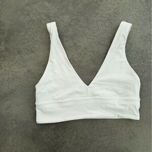 Align V-Neck Bra A/B White Size 8